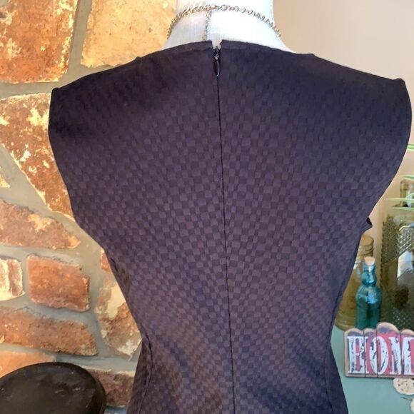 Natori Sleeveless Black Checked Dress - Picture 6 of 10